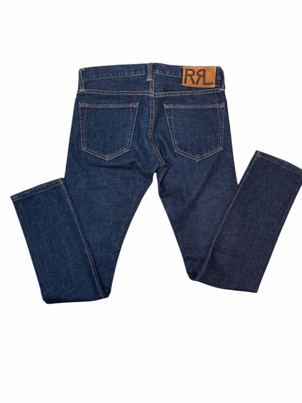 Double RL RRL Skinny Stretch Low Rise Denim Jeans Dark Wash Size 25